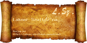 Lakner Szultána névjegykártya